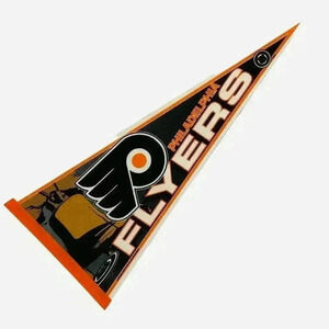NHL Philadelphia Flyers Hockey Logo Pennant Golden Bell Full Size 12x30 Vintage
